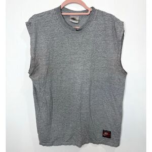 Vintage Nike Basketball T Shirt Tank Medium Embroidered Center‎ Swoosh White Tag